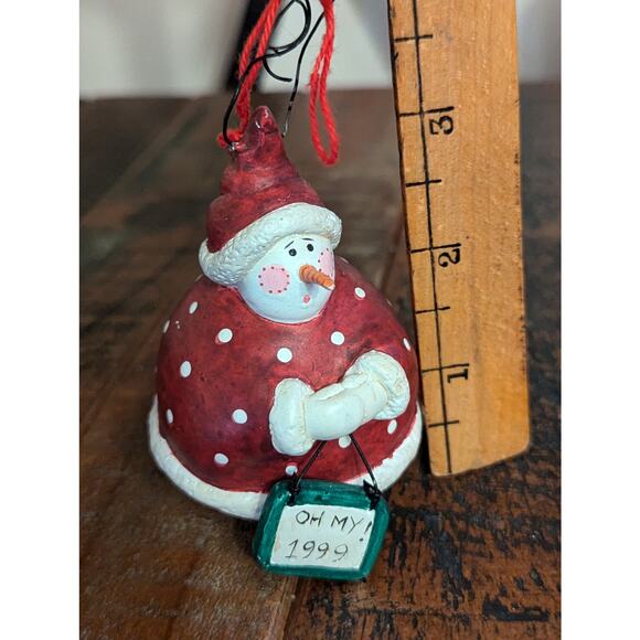 Sandi Gore Evans Frosty Follies Snowman -Oh My -Christmas Ornament - Picture 6 of 6